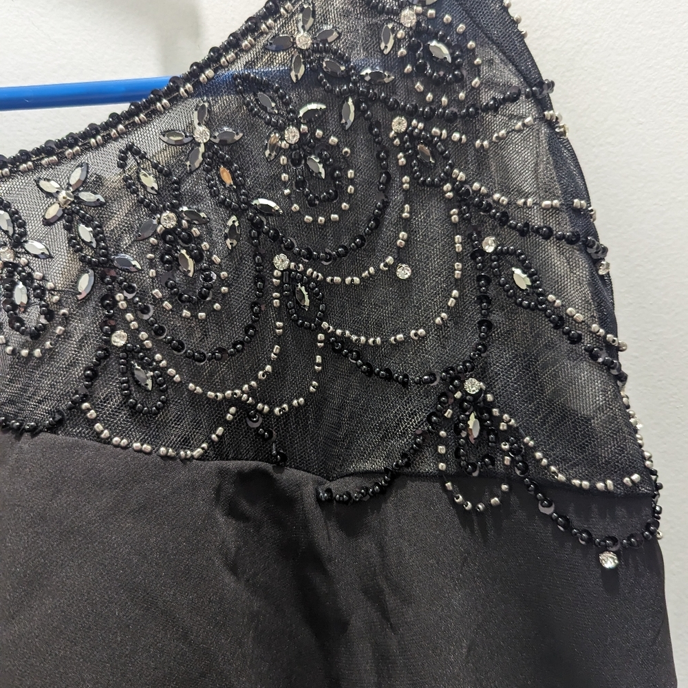 JJ's House Black Beaded Evening Wedding Dress NWT - Picture 4 of 10